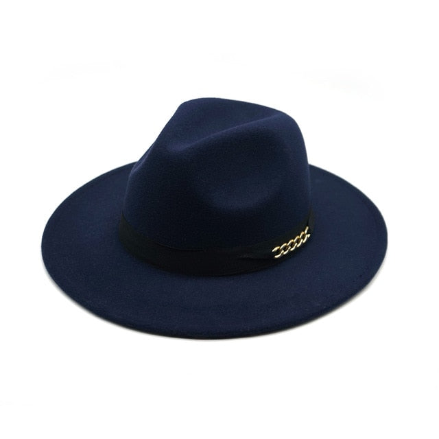 New Fedora Hat  Felt Cap Wide Brim Ladies Trilby Chapeu Feminino Hat Women Men Jazz Church Godfather Sombrero Caps