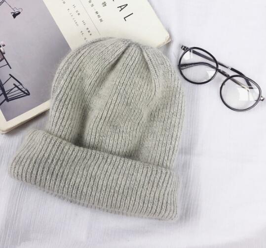 Autumn winter rabbit hair Winter skullies Hat fashion warm beanies hats casual women solid adult rabbit caps cover head