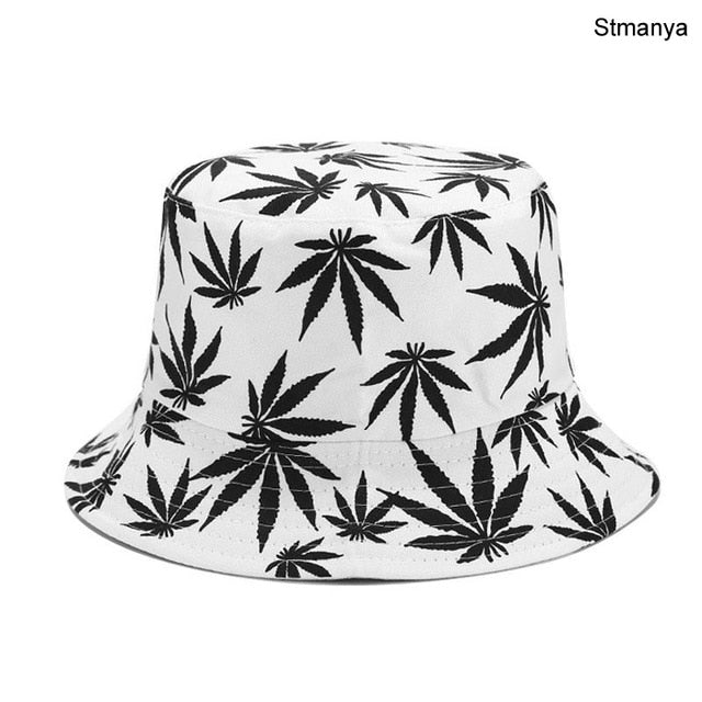 New Cotton Fishing Hat Women Men Hip Hop Cap Couple Maple Leaf Panama Bucket Hat Sun Flat Top Fisherman Hats Caps Boonie Gift