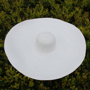 25CM Wide Brim Oversized Beach Hats For Women Large Straw Hat UV Protection Foldable Sun Shade Hat Wholesale Dropshipping