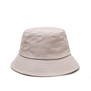 Unisex  Summer Foldable Bucket Hat Woman Solid Color Hip Hop Wide Brim Beach UV Protection Round Top Sunscreen Fisherman Cap