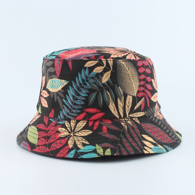 2020 New Fashion Reversible Black White Cow Print Bucket Hat Summer Sun Caps For Women Men Fisherman Hat