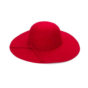 Chapeau Hot Sale Casual Fedora Cap Wide Brimmed Dome Hats High Quality Wool Floppy Hat Womens Black Cloche Hats