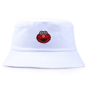 Cartoon Pattern Double-sided Cotton Men Bucket Hat Casual Wild Women Basin Hat Fisherman Hats Outdoor Shade Accessories