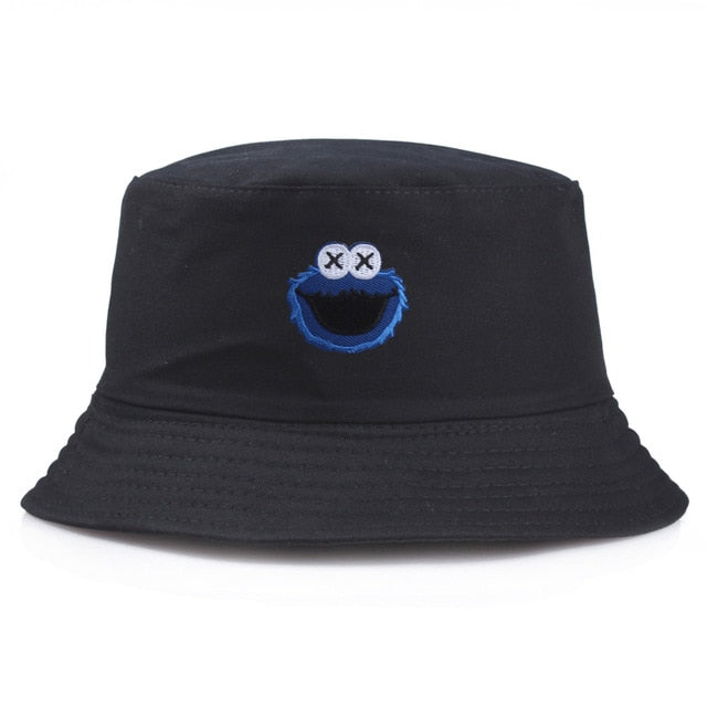 Cartoon Pattern Double-sided Cotton Men Bucket Hat Casual Wild Women Basin Hat Fisherman Hats Outdoor Shade Accessories
