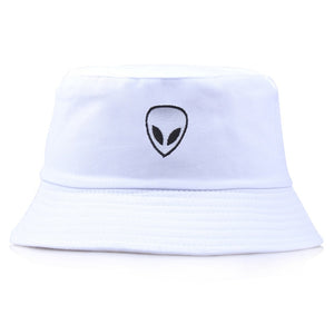 Unisex Embroidery Alien Foldable Bucket Hat Summer Beach Sun Hat Streetwear Fisherman Hat Outdoor Bucket Cap Men Women Hat