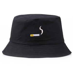 Embroidery Aliens Foldable Bucket Hat Women Men Soild Cotton Fishing Beach Sun Hats Bob Summer Outdoor Fisherman Hip Hop Caps