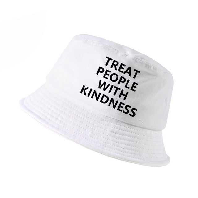 Harry Styles Treat People With Kindness bucket hat Women Fashion Letter Printed fisherman hat