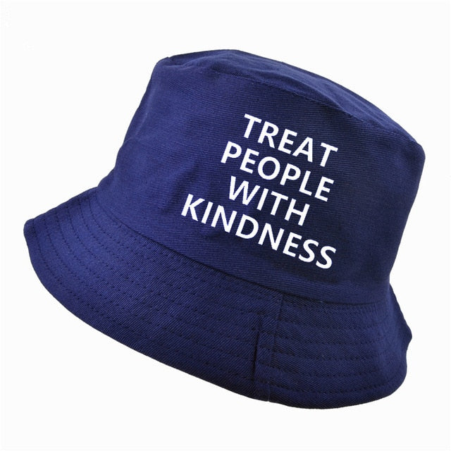 Harry Styles Treat People With Kindness bucket hat Women Fashion Letter Printed fisherman hat